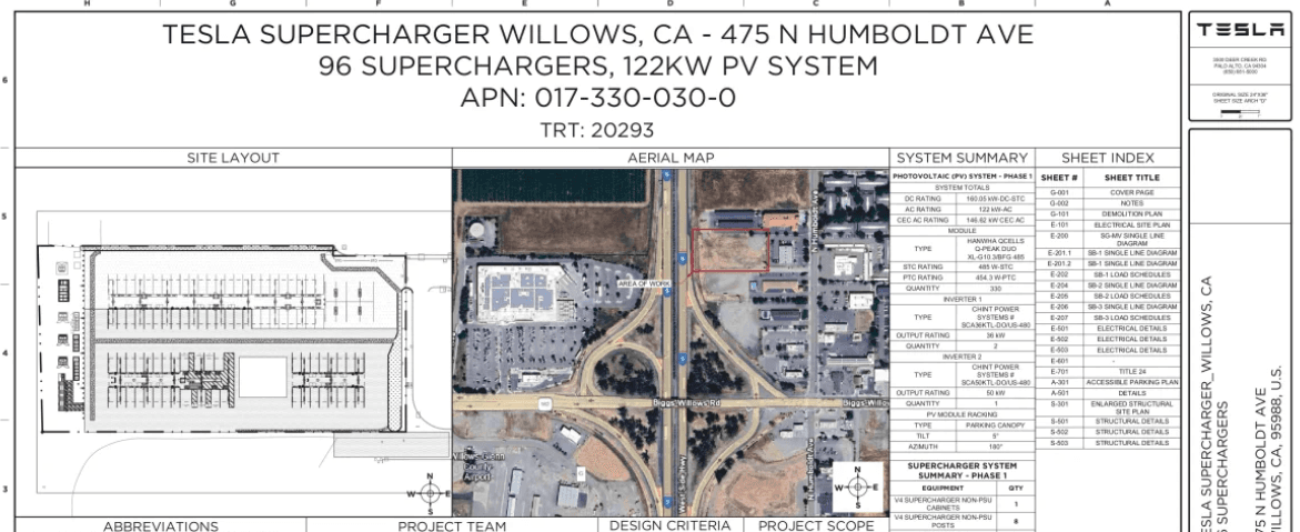 Tesla Supercharger: Megapark mit 96 V4-Stalls geplant